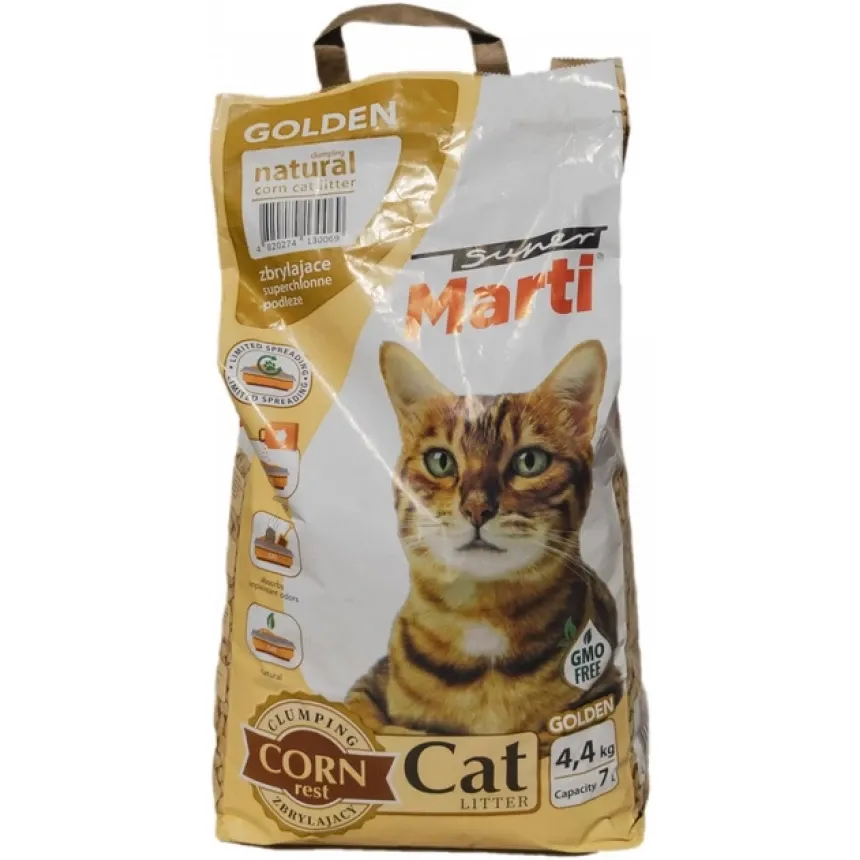 Наполнитель для кошачьих туалетов Lider Super Marti кукурузный 4.4 кг - фото 1