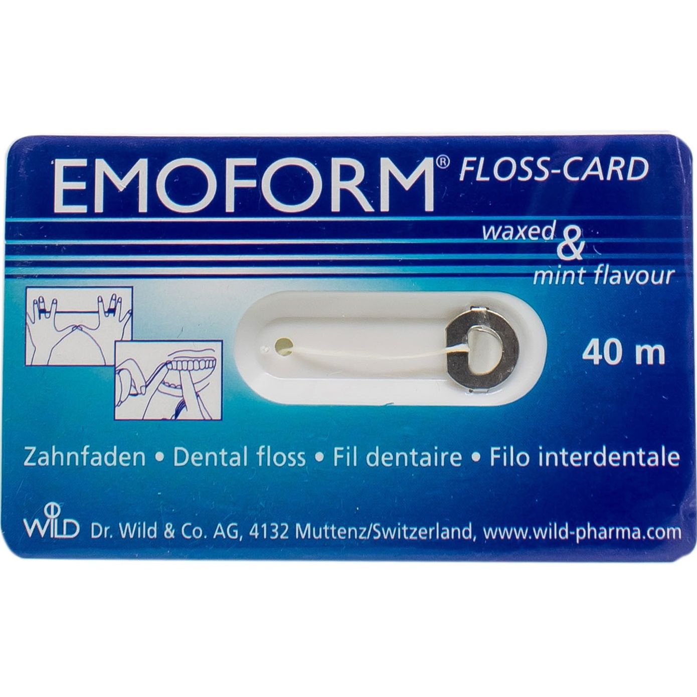 Флос-картка Dr. Wild Emoform Floss Card з дзеркалом 40 м - фото 2