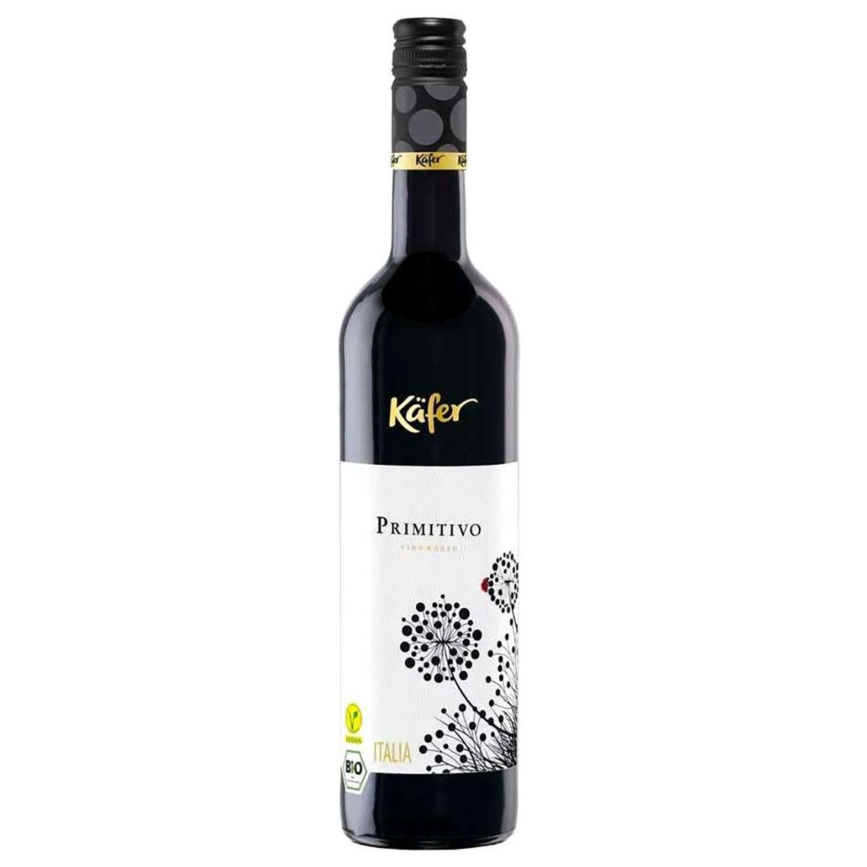 Вино Peter Mertes Kafer Primitivo Organic, червоне сухе, 14%, 0,75 л (8000019619449) - фото 1
