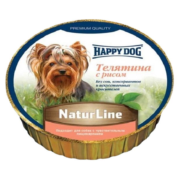 Вологий корм для собак Happy Dog Schale NaturLine KalbReis, паштет з телятиною та рисом, 85 г (1002730) - фото 2