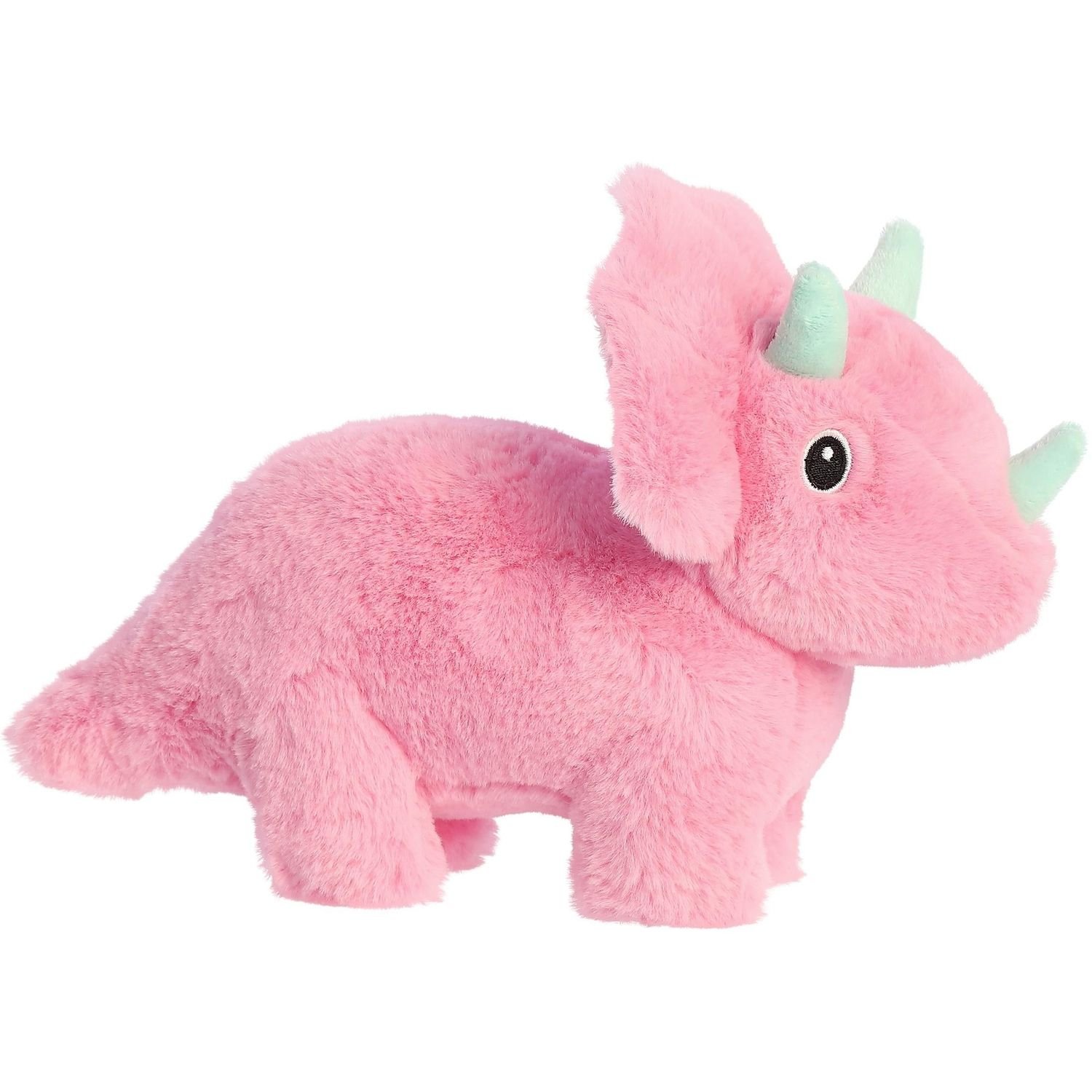 Мягкая игрушка Aurora Eco Nation Трицератопс, 28 см, розовая (201013C) - фото 3