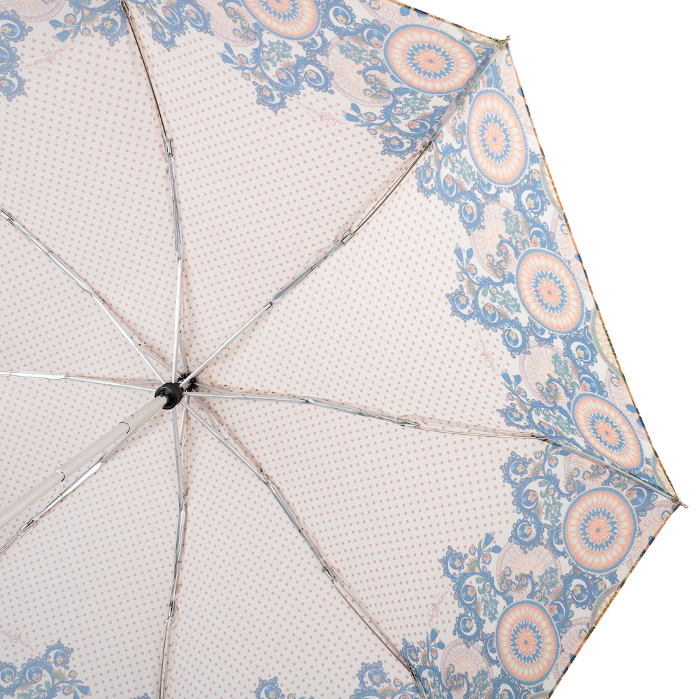 Женский складной зонтик механический Art Rain 105 см бежевый - фото 3