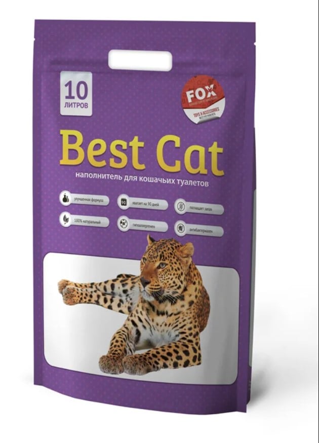 Силікагелевий наповнювач для котячого туалету Best Cat Purple Lawanda, 10 л (SGL010) - фото 1