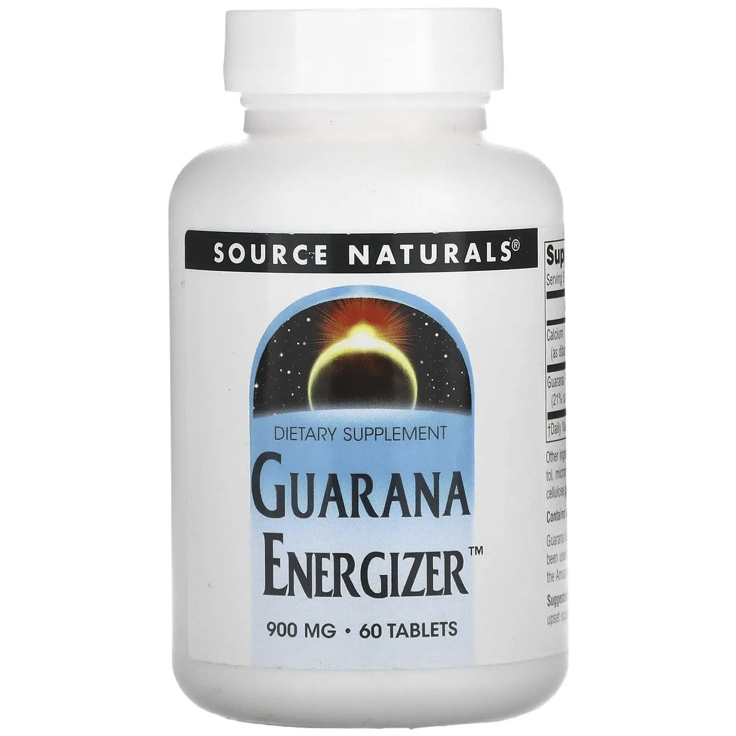 Гуарана Source Naturals Guarana Energizer 900 мг 60 таблеток - фото 1