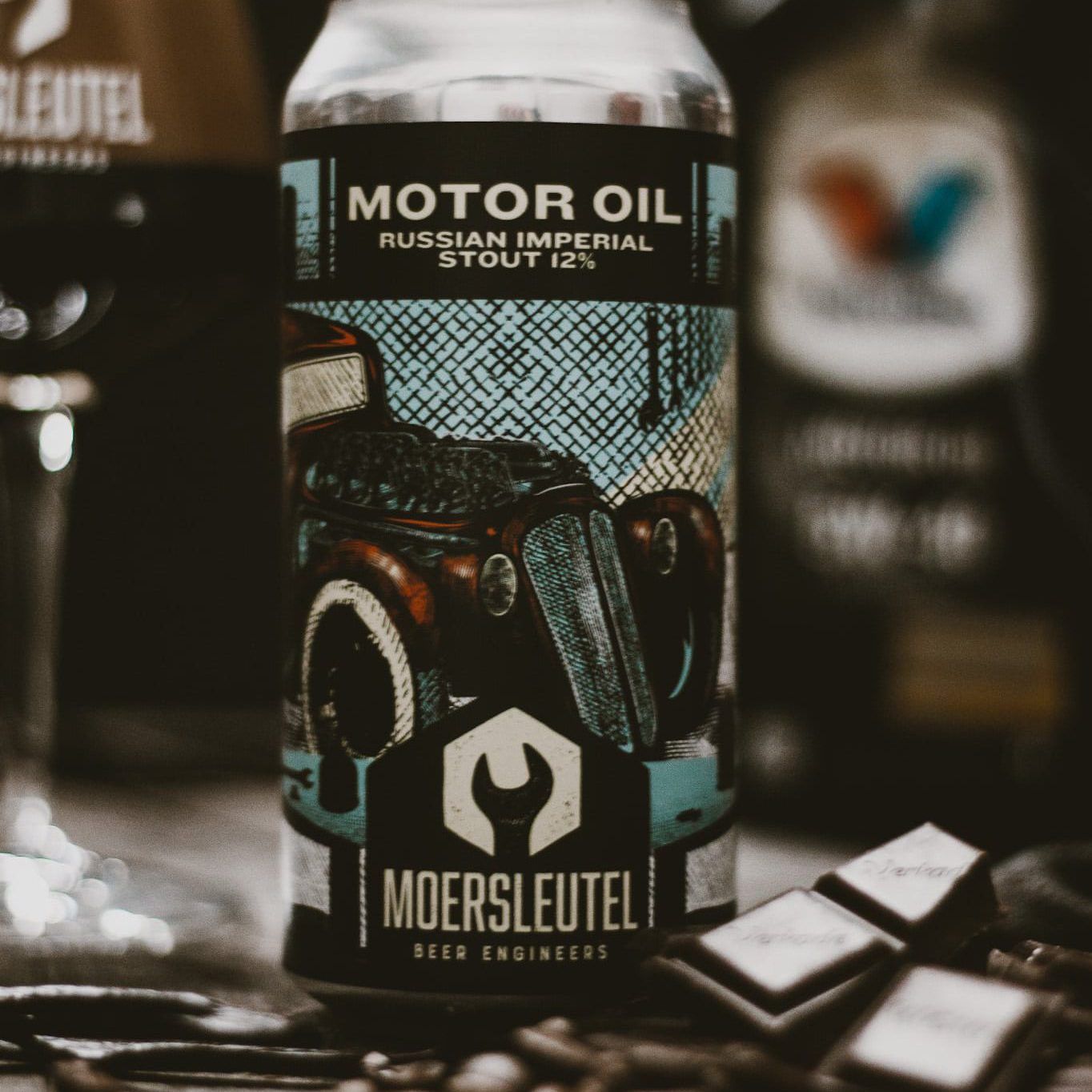 Пиво Moersleutel Motor Oil темное 12% 0.44 л ж/б - фото 3