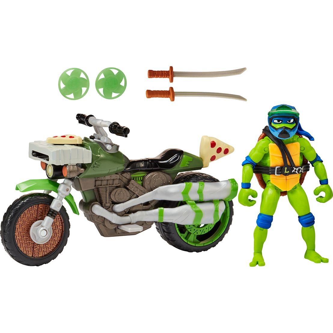 Боевой транспорт TMNT Черепашки-ниндзя Movie III Леонардо на мотоцикле (83431) - фото 2