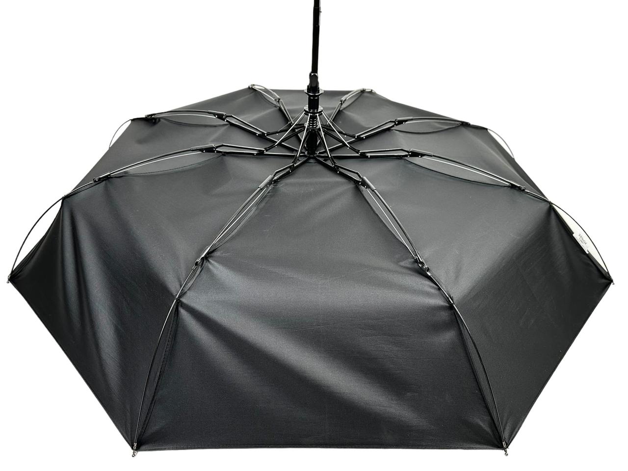 Мужской складной зонтик полуавтомат The Best 99 см черный - фото 9