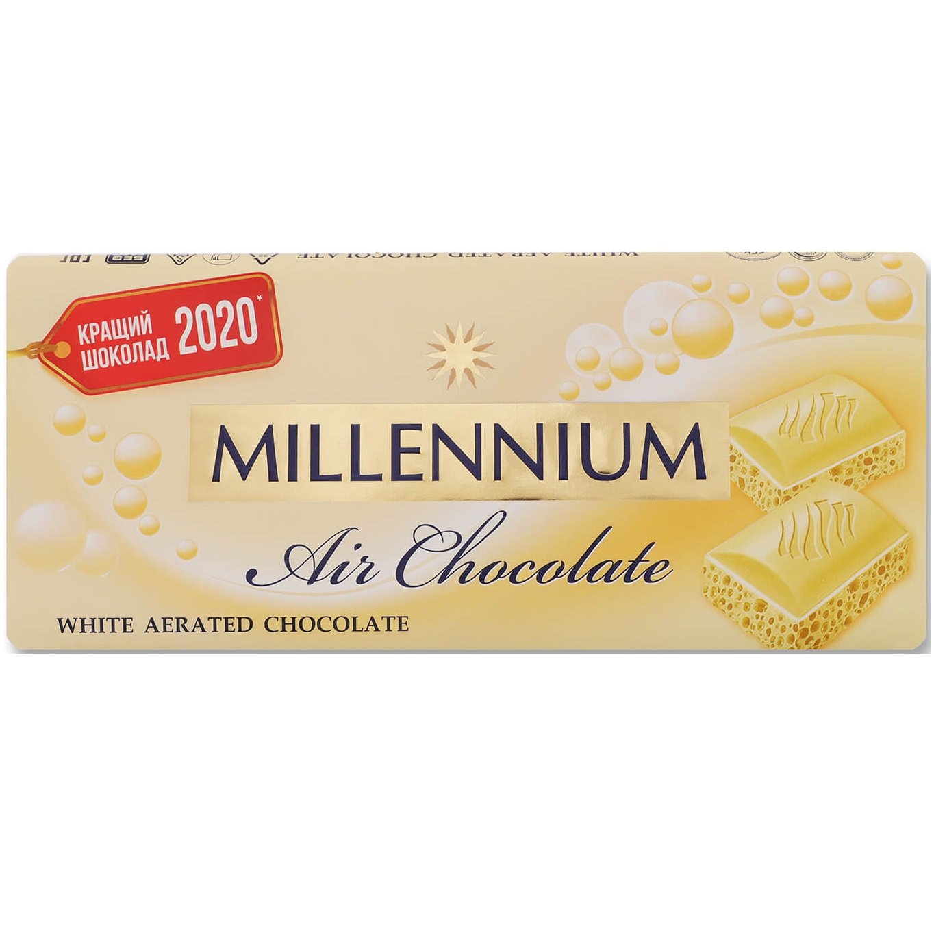 Шоколад белый Millennium пористый, 85 г (849569) - фото 1