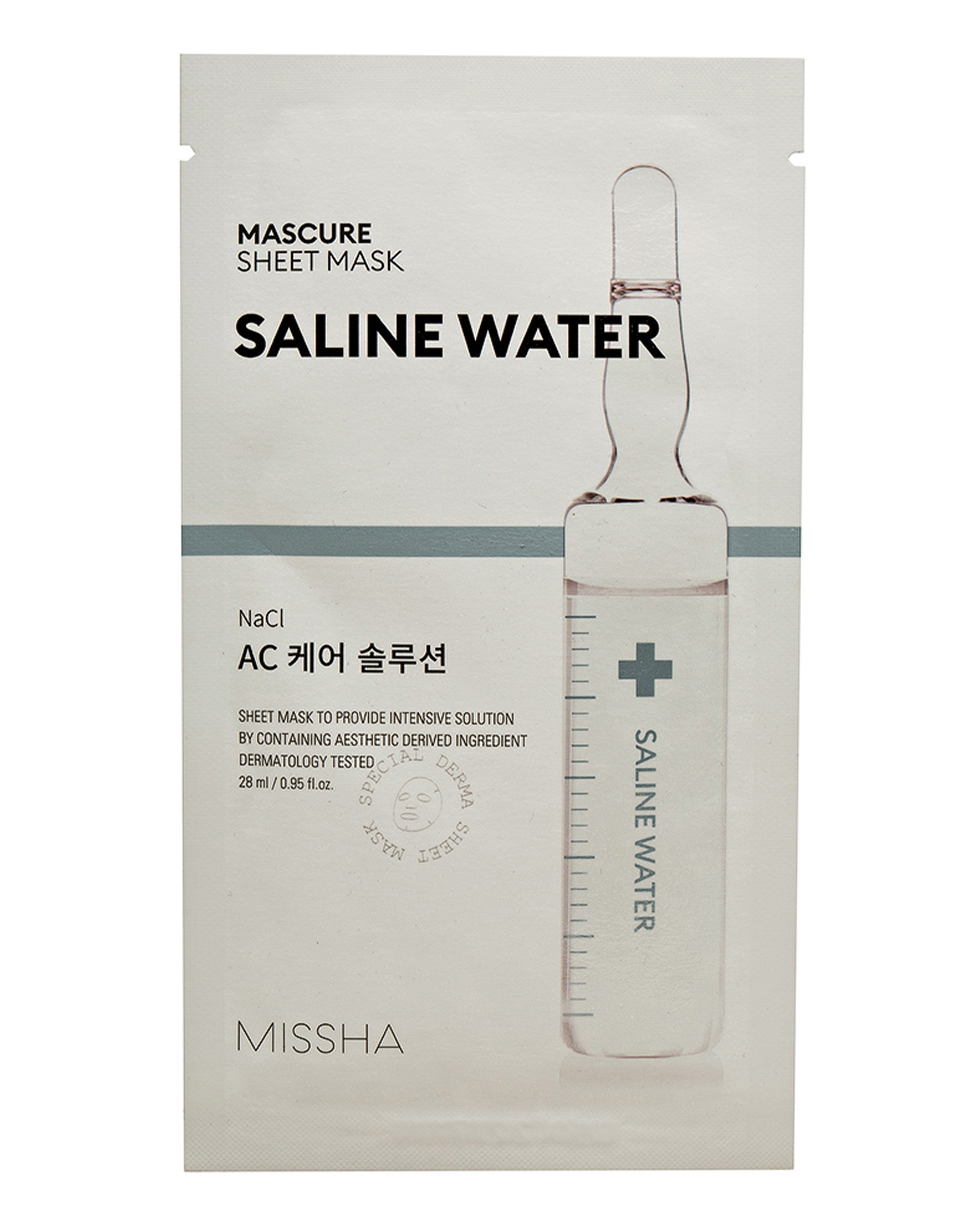 Зволожуюча маска для обличчя Missha Mascure Solution АС, з екстрактом солоної води, 27 мл - фото 1