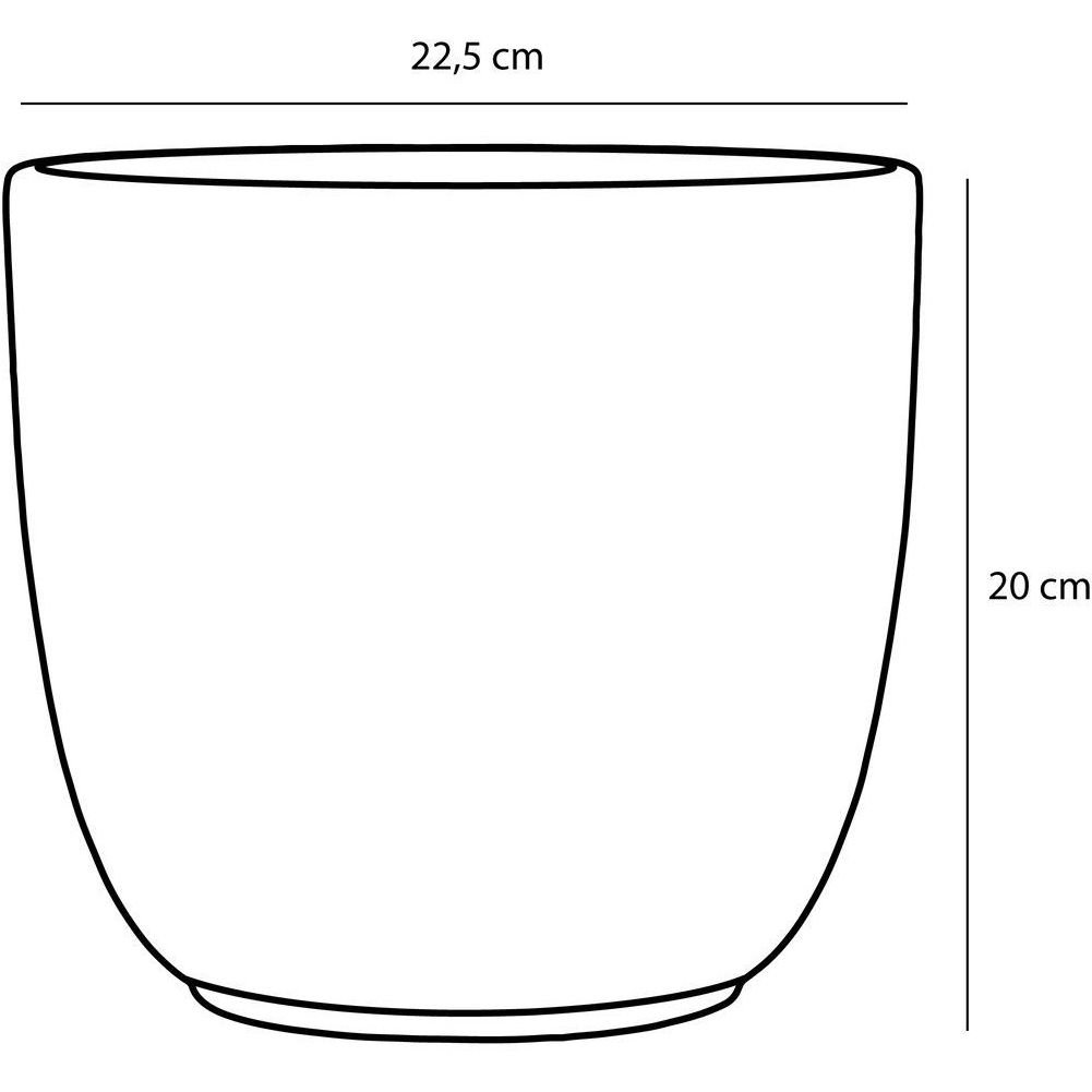 Кашпо Edelman Tusca pot round, 22,5 см, коричневое (144298) - фото 2