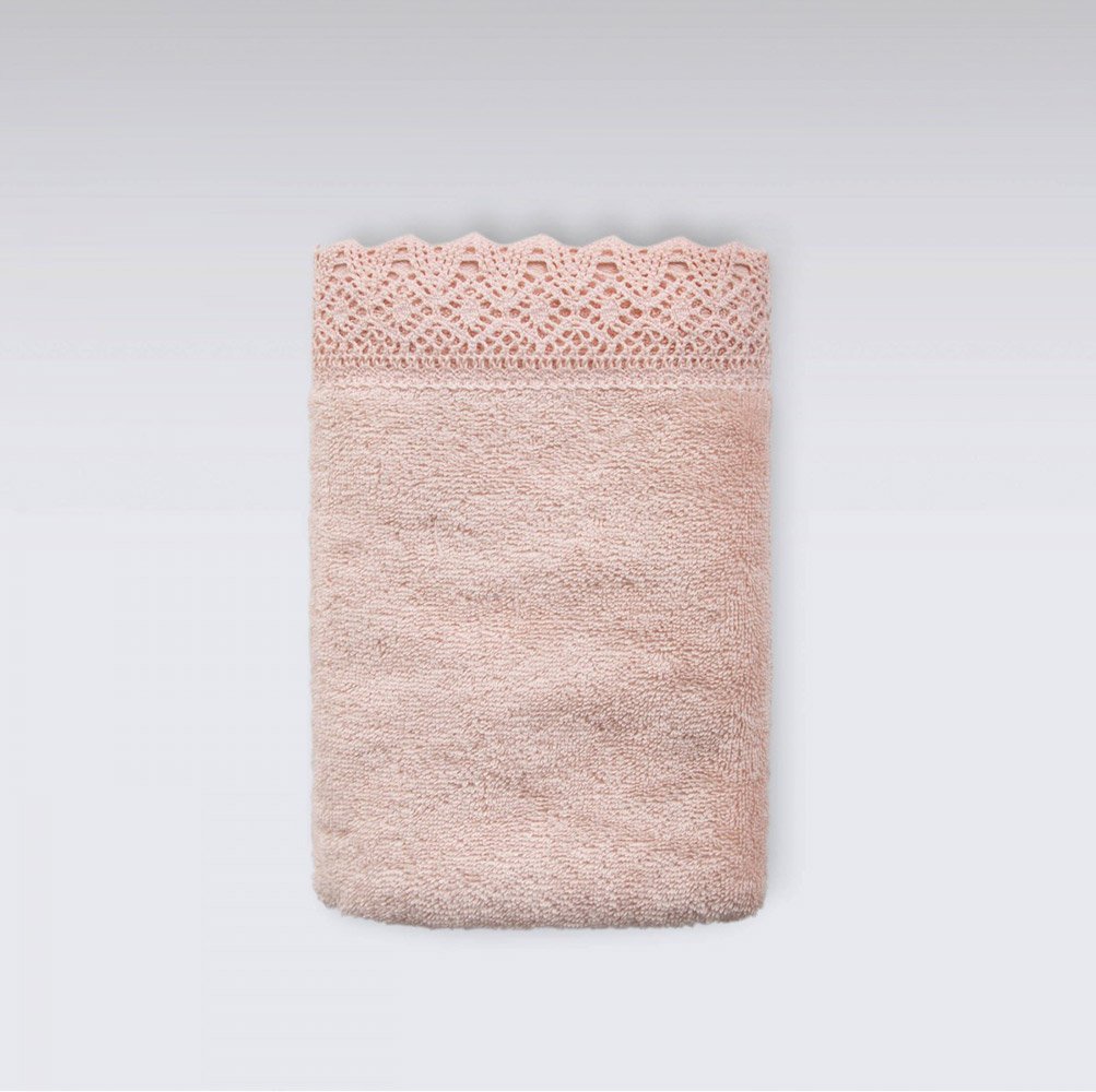 Полотенце Irya Lacy Kopanakili pudra, 90х50 см, светло-розовый (svt-2000022261050) - фото 1