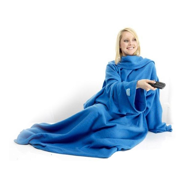Плед Supretto Snuggie Blanket з рукавами, 180х140 см, синій (B114-0002) - фото 4