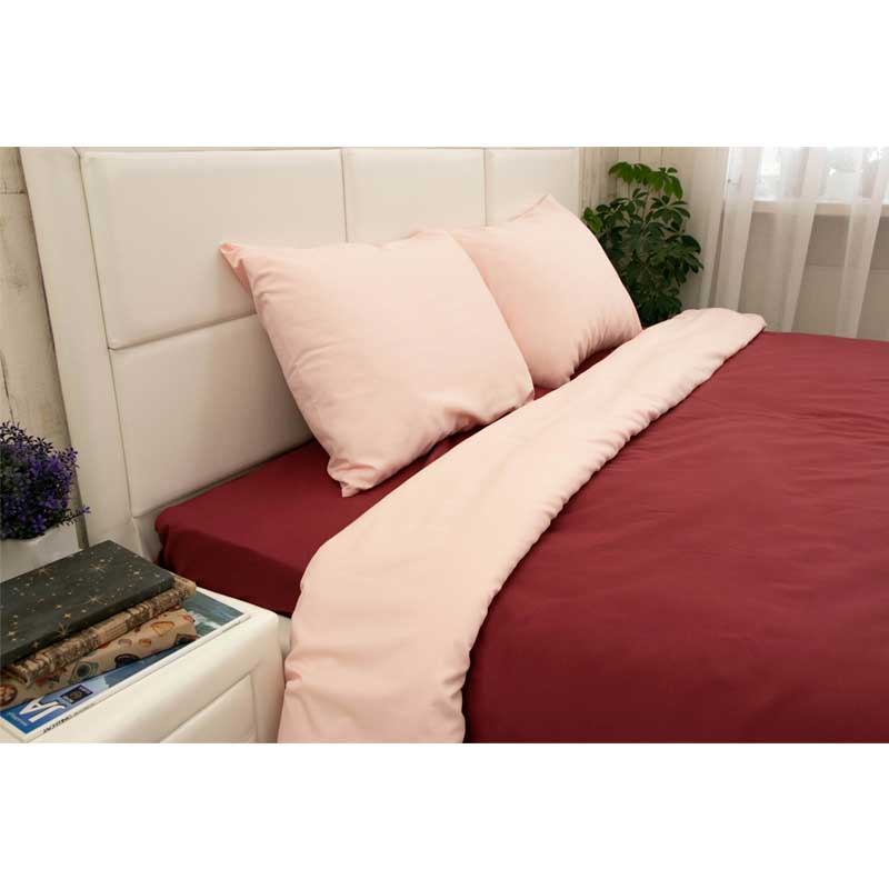 Комплект постельного белья Руно, двуспальный, микрофайбер, бордовый (655.52Bordo) - фото 2