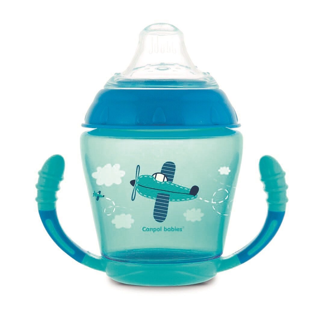 Поильник-непроливайка с силиконовым носиком Canpol babies Toys, 230 мл, синий (56/502_blu) - фото 1