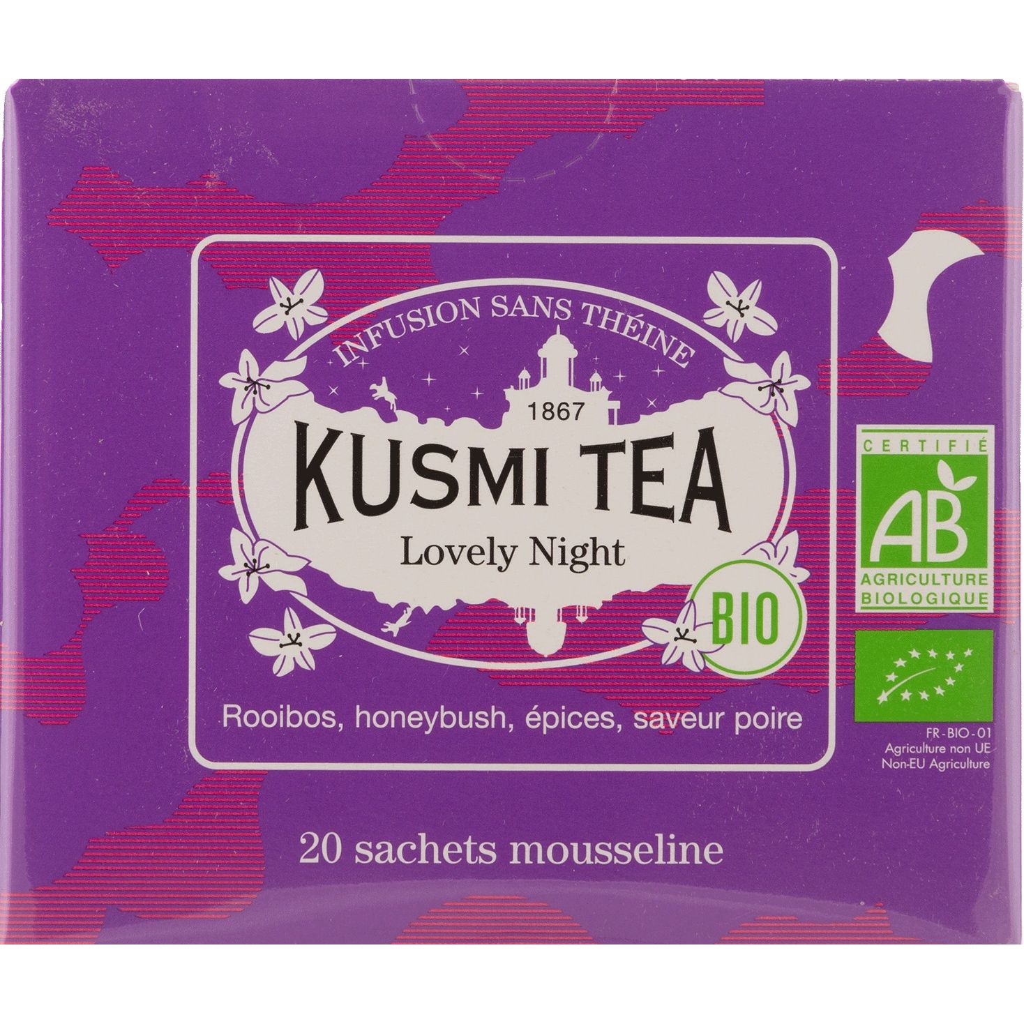 Чай травяной Kusmi Tea Lovely Night органический 40 г (20 шт. х 2 г) - фото 1
