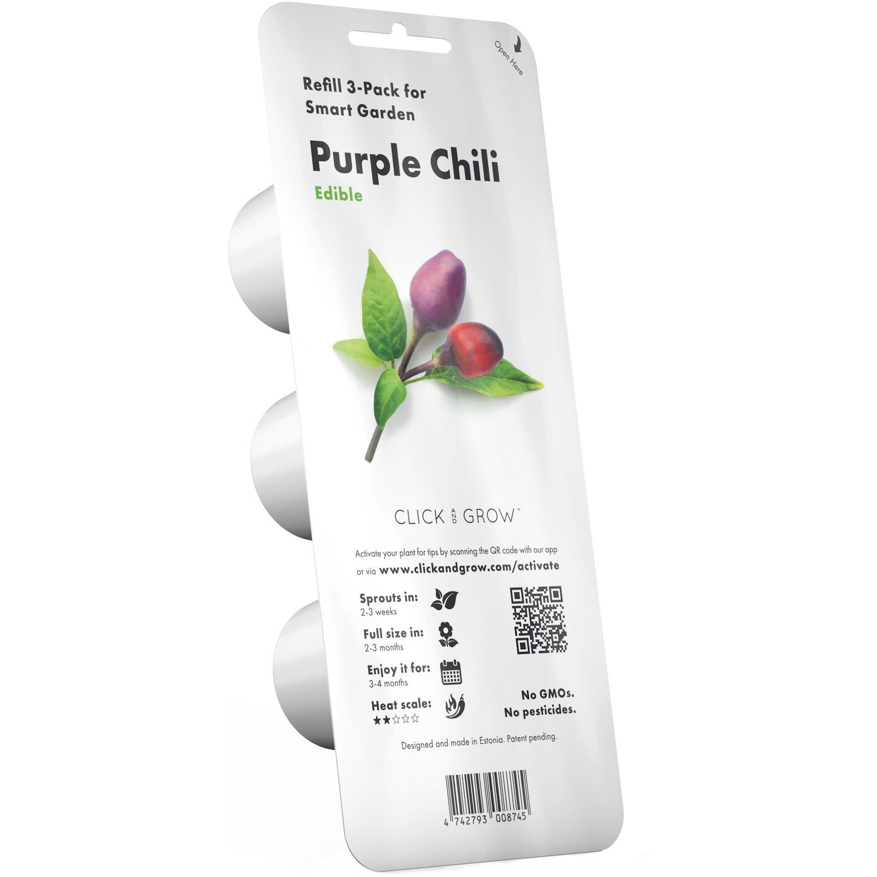 Сменный картридж Click & Grow Smart Garden Перец Чили фиолетовый, 3 капсулы (8745) - фото 1