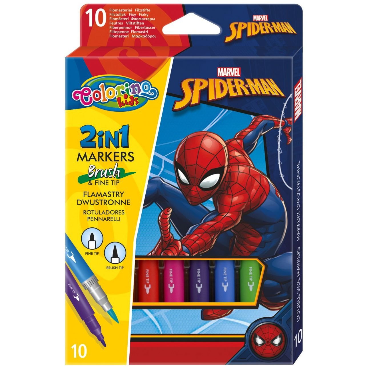 Фломастери Colorino Spiderman, двосторонні, 10 шт. (91833PTR) - фото 1