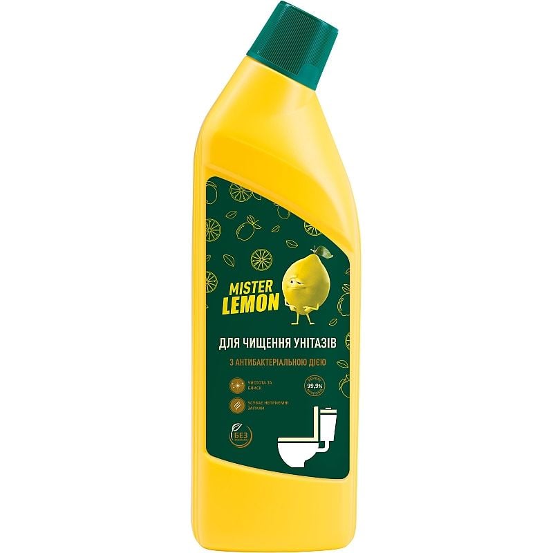 Средство для чистки унитазов Mister Lemon с антибактериальным действием, 1 л - фото 1