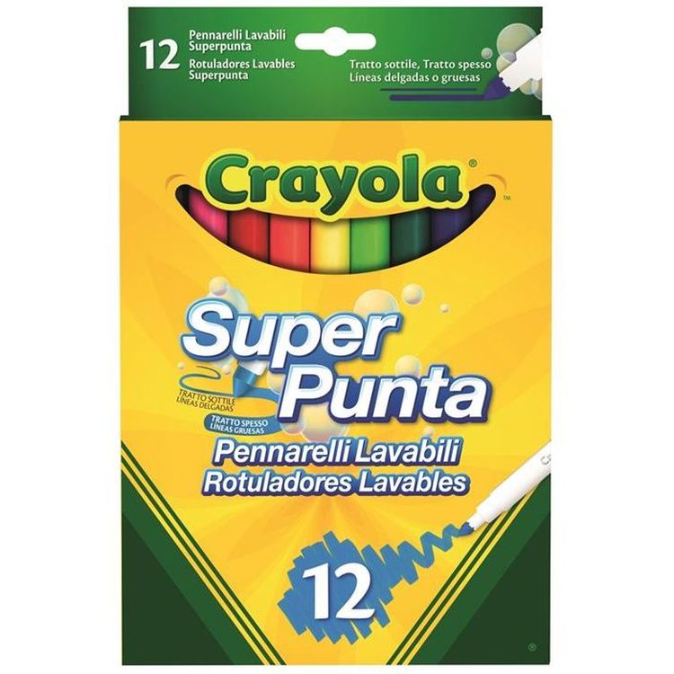Фломастери Crayola тонкі, 12 шт. (7509) - фото 1
