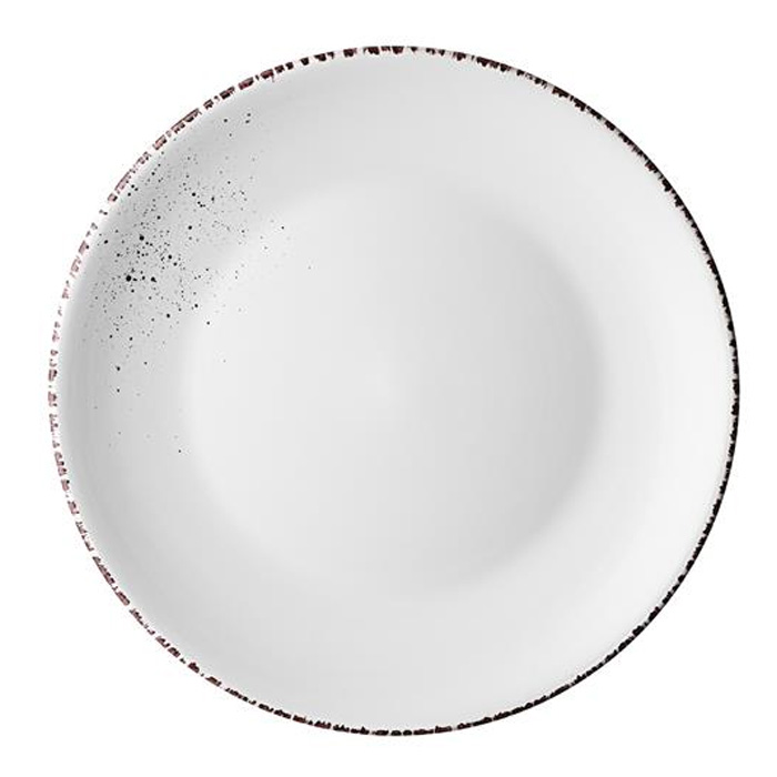 Фото - Тарелка Ardesto Тарілка обідня  Lucca Winter white, 27 см, білий  (AR2926WMC)