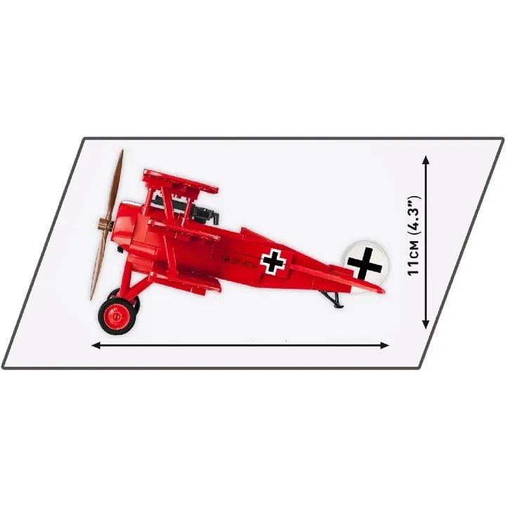 Конструктор Cobi Первая Мировая Война Самолет Fokker Dr. I Красный барон, 174 детали (COBI-2986) - фото 8