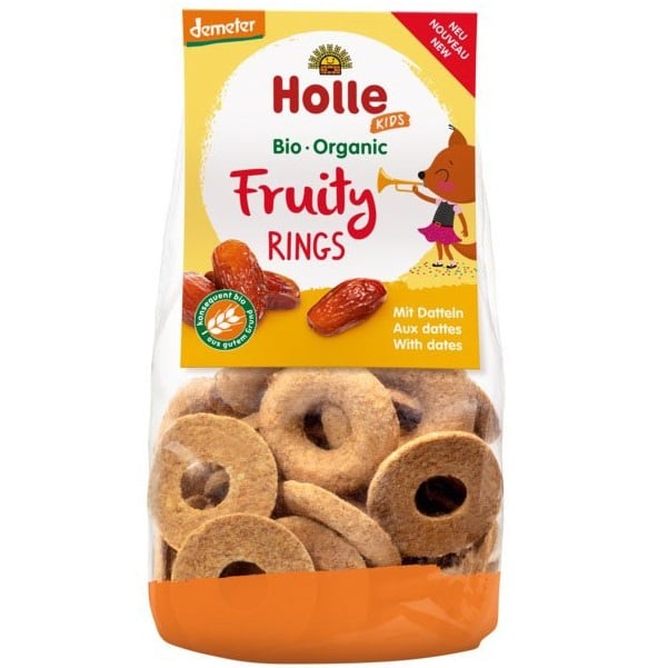 Печиво Holle Fruity Rings спельтове з фініками, органічні, 125 г (46238) - фото 1