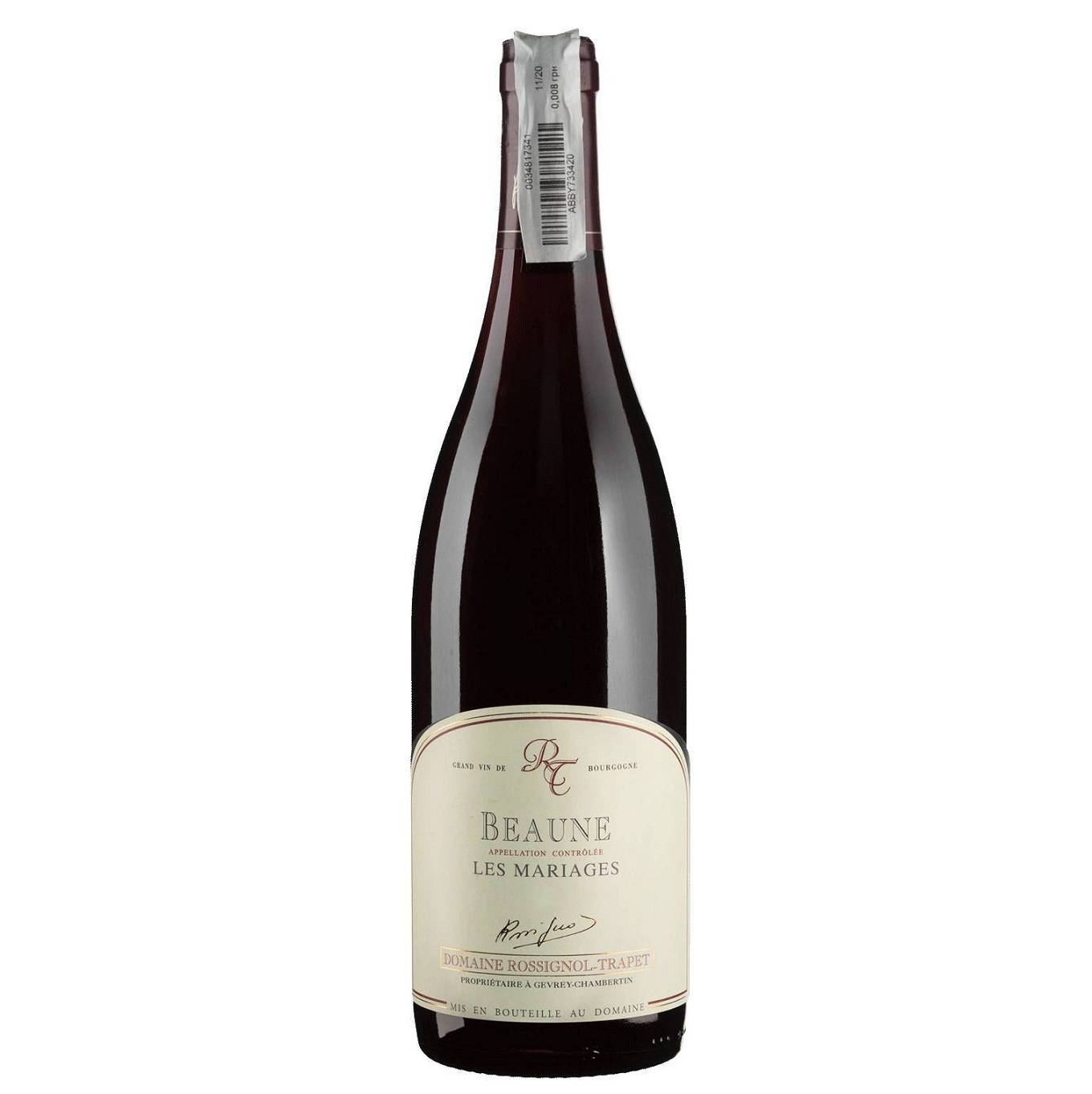 Вино Domaine Rossignol-Trapet Beaune Les Mariages 2020, красное, сухое, 0,75 л (W5869) - фото 1