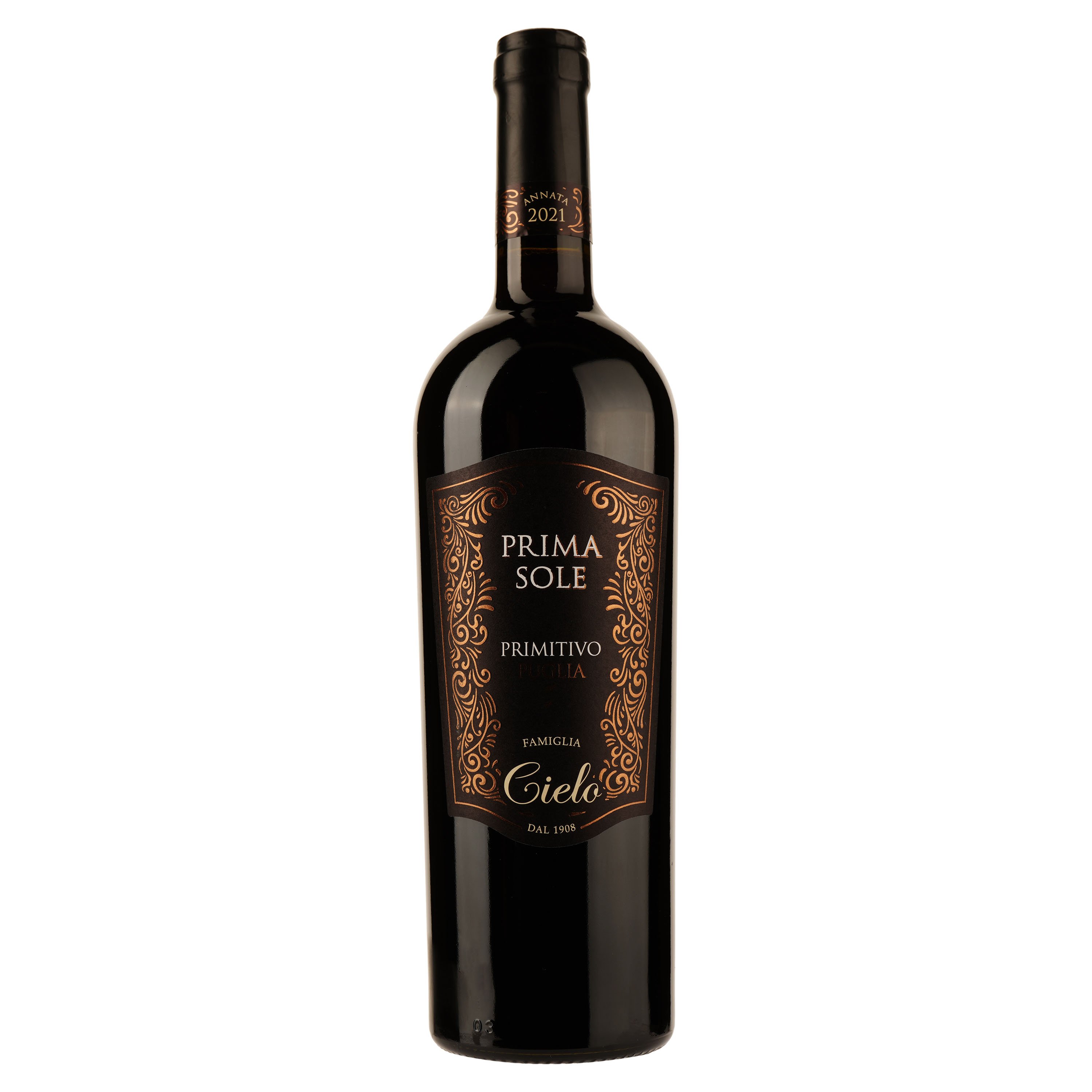 Вино Cielo Primasole Primitivo Puglia IGT, красное, сухое, 0,75 л - фото 1