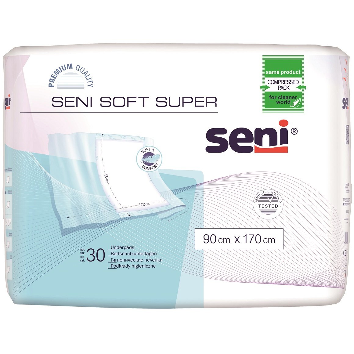 Одноразовые пеленки Seni Soft Super, 90х170 см, 30 шт. - фото 1