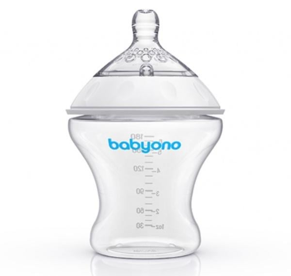 Пляшка для годування BabyOno Natural Nursing, повільний потік, 180 мл (1450) - фото 2