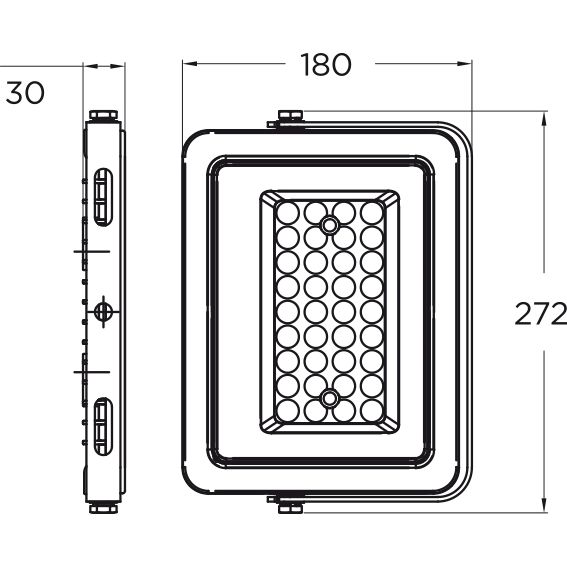 Прожектор Eurolamp LED з радіатором чорний (LED-FL-150(B)) - фото 3