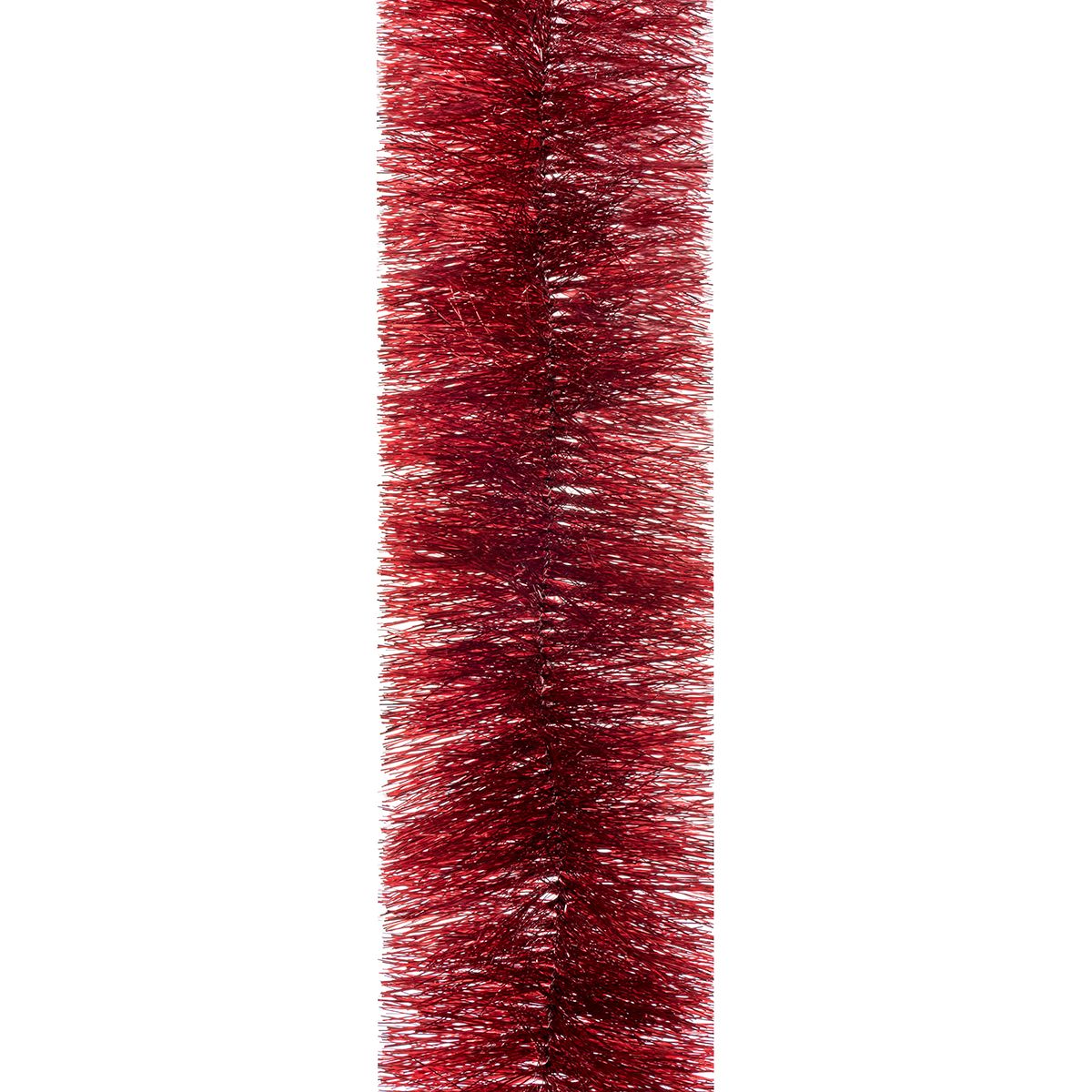 Мишура Novogod'ko 10 см 3 м красная с серебрянными кончиками (980330) - фото 1