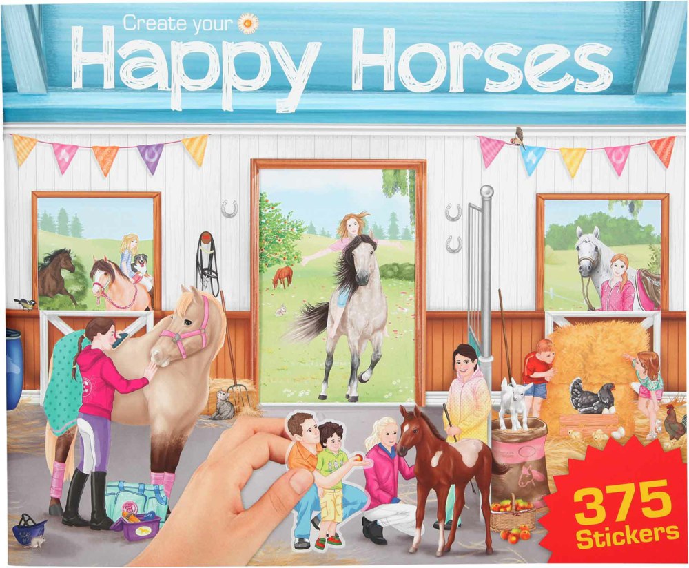 Альбом с наклейками Motto A/S Creative Studio Счастливые лошади (410747) - фото 1