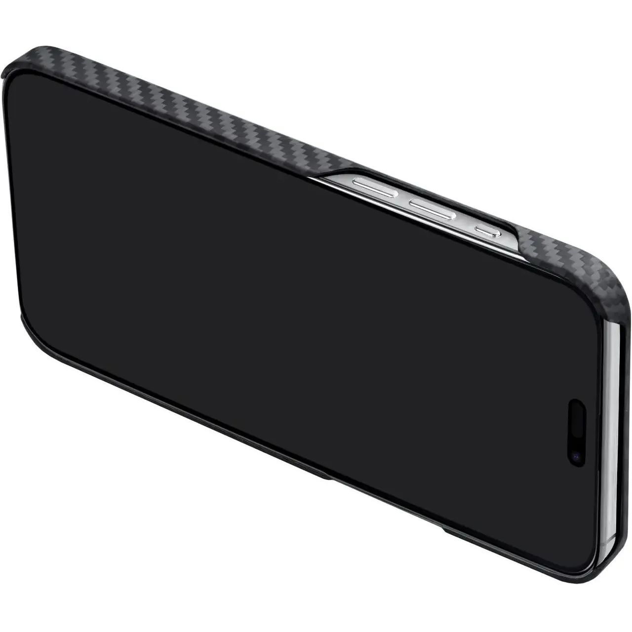 Чохол-накладка Pitaka MagEZ Case 4 Twill 1500D Black/Grey для iPhone 15 Plus - фото 5