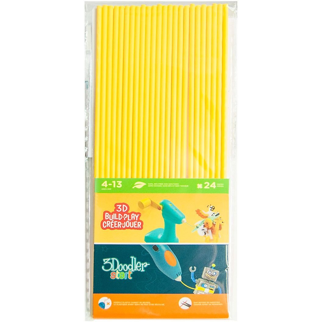 Набор стержней для 3D-ручки 3Doodler Start, желтый, 24 шт. (3DS-ECO04-YELLOW-24) - фото 1