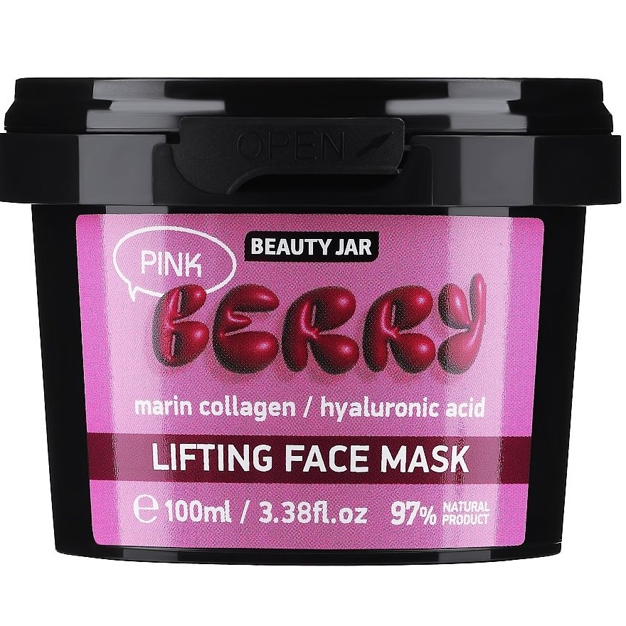Ліфтинг-маска для обличчя Beauty Jar Pink Berry Lifting Face Mask Рожева ягода 100 мл - фото 1