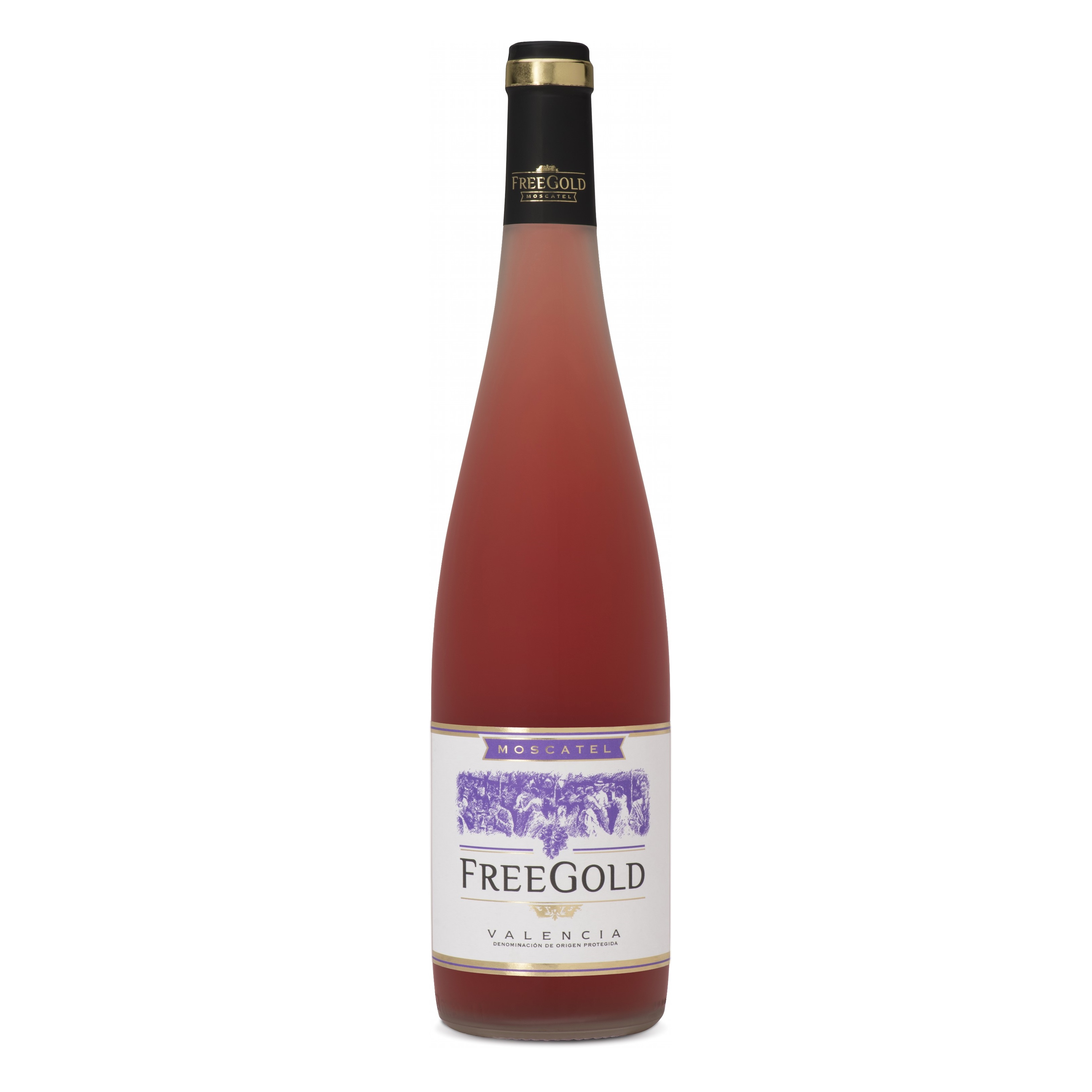 Вино Anecoop Freegold Rose D.O., рожеве, солодке, 12%, 0,75 л - фото 1