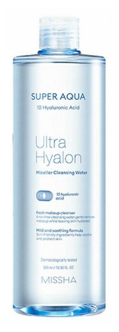 Мицеллярная вода Missha Super Aqua Ultra Hyalron, 500 мл - фото 1
