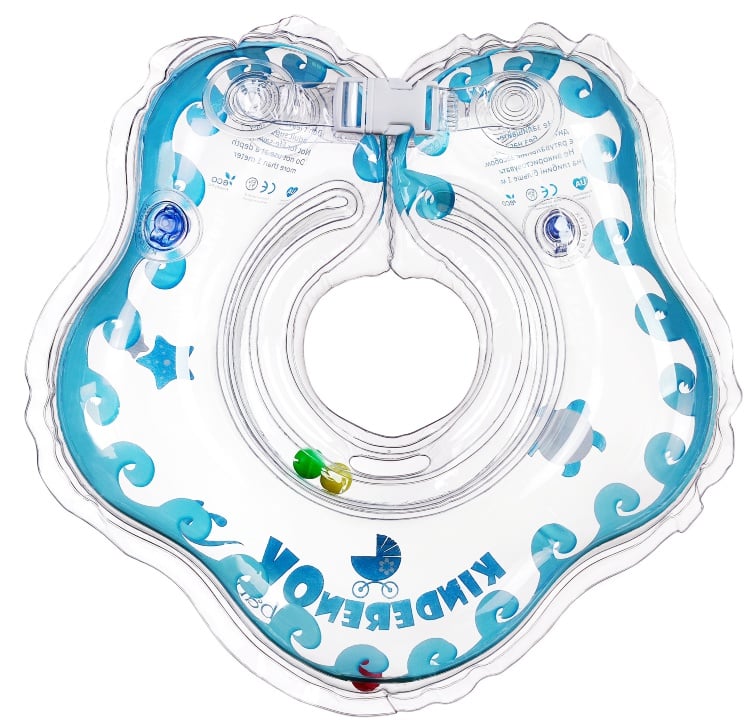 Круг для купания KinderenOK Baby Капелька с погремушкой, голубой (204238_05) - фото 1