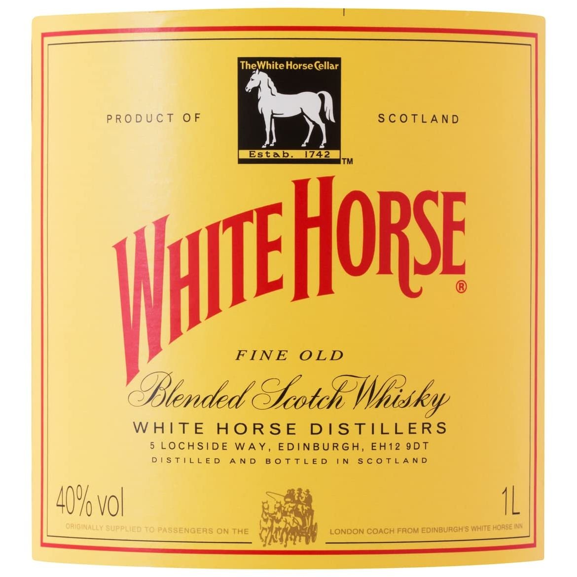 Виски White Horse Blended Scotch Whisky, 40%, 1 л - фото 2