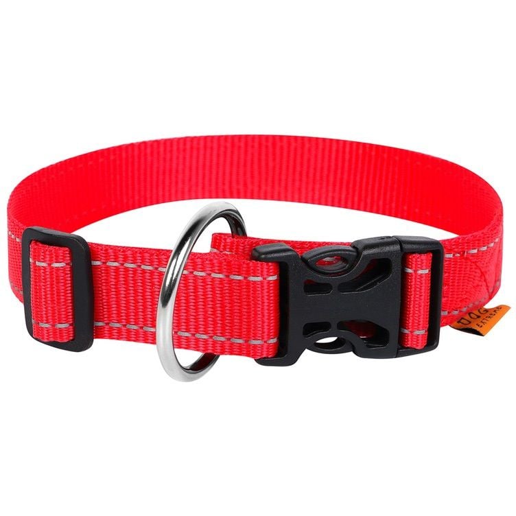 Ошейник для собак Dog Extremе, нейлоновый, регулируемый, 35-58х3 см, красный - фото 1