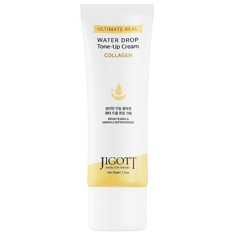 Зволожуючий крем для обличчя Jigott Ultimate Real Collagen Water Drop Tone Up Cream Колаген, 50 мл - фото 1