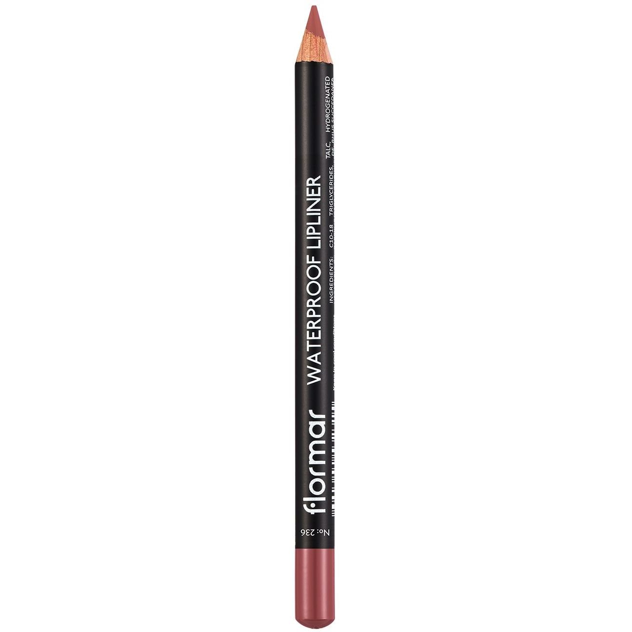 Водостійкий олівець для губ Flormar Waterproof Lipliner, відтінок 236 (Nut Cookie), 1,14 г (8000019546567) - фото 2