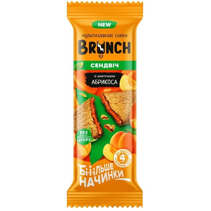 Сэндвич Brunch с кусочками абрикоса 56 г - фото 1