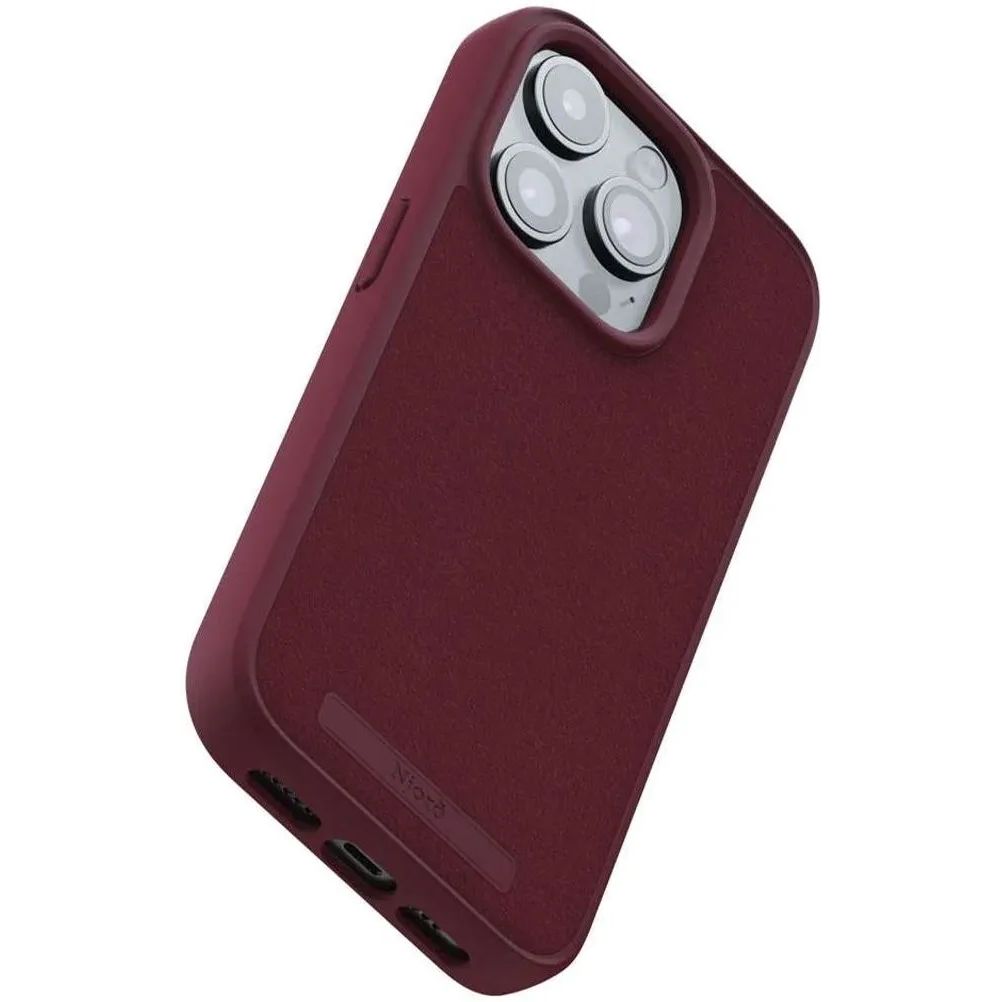 Чохол-накладка Njord Suede MagSafe Case Red для iPhone 15 Pro - фото 5