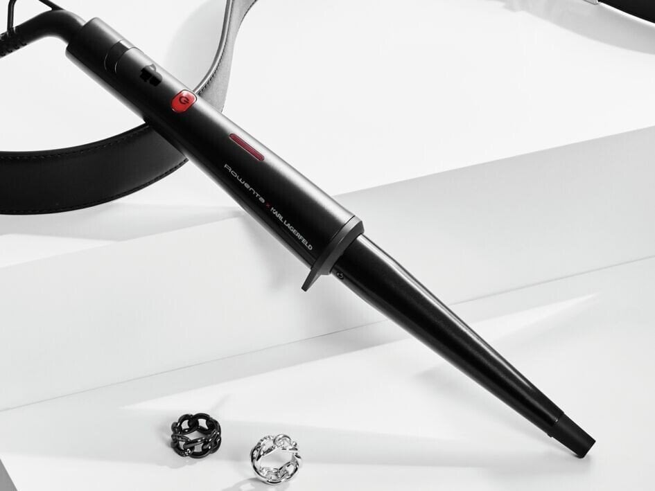 Плойка Rowenta x Karl Lagerfeld Conical Curler, черная (CF324LF0) - фото 3