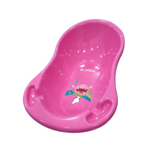 Ванночка Tega Монстрики, со сливом, 86 см, розовый (MN-004ODPŁYW-127) - фото 1