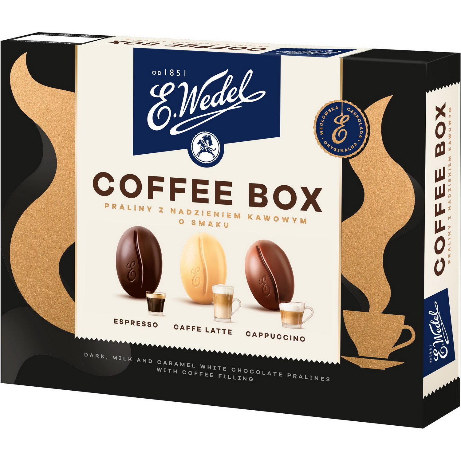 Цукерки E.Wedel Coffee Box праліне з кавовим смаком, 100 г - фото 1
