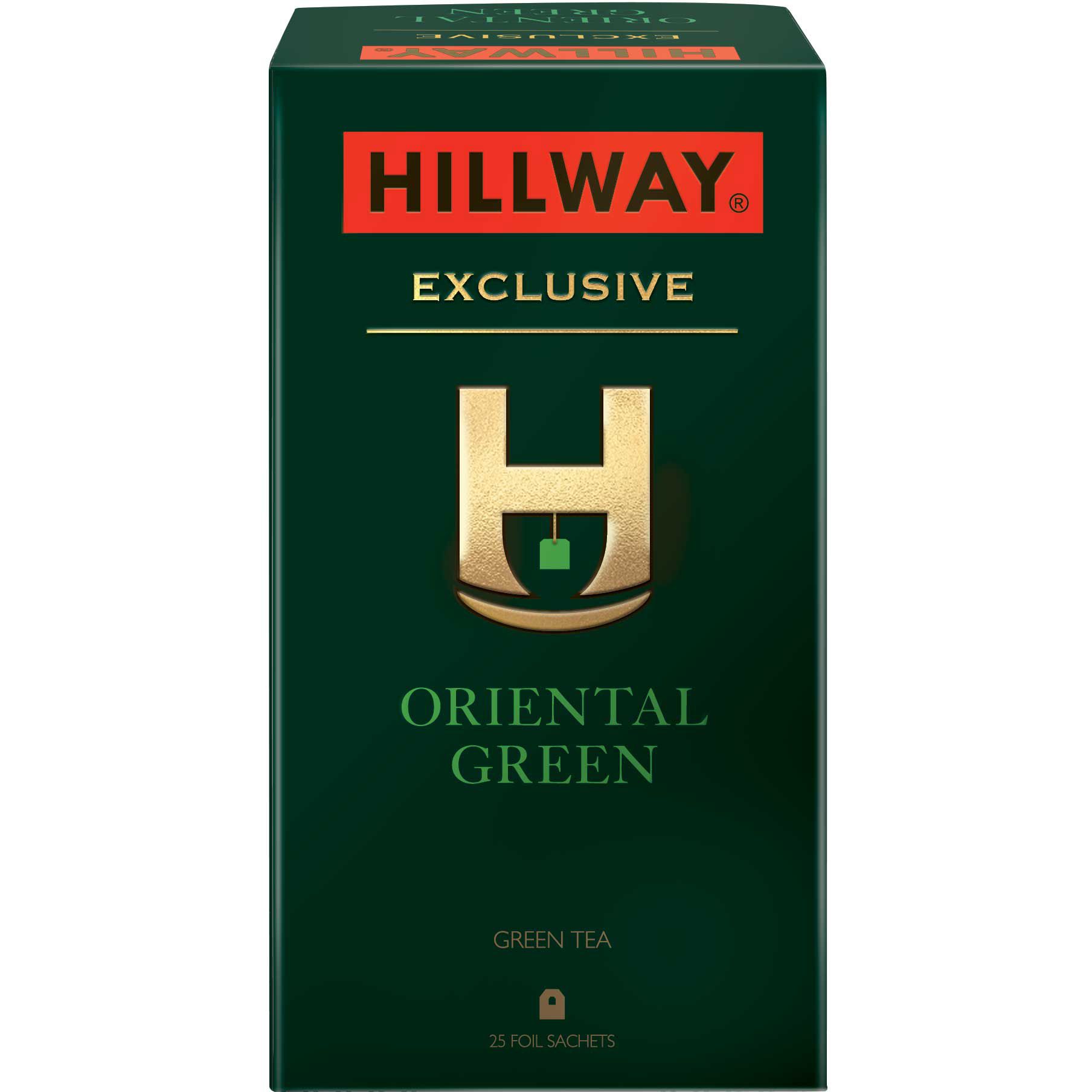 Чай зелений Hillway Exclusive Oriental Green 50 г (25 шт. х 2 г) (843008) - фото 1