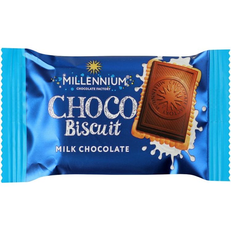 Шоколад молочный Millennium Choco Biscuit с печеньем 15 г - фото 1